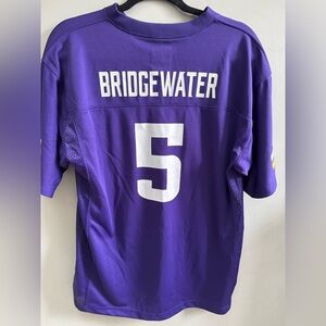 Official NFL Minnesota Vikings Jersey #5 Bridgewater Youth XL 18-20 Pirple